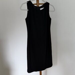 Vintage Chic Black Sleeveless Mini Dress